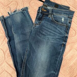 Black Label Distressed Blue Skinny Jeans